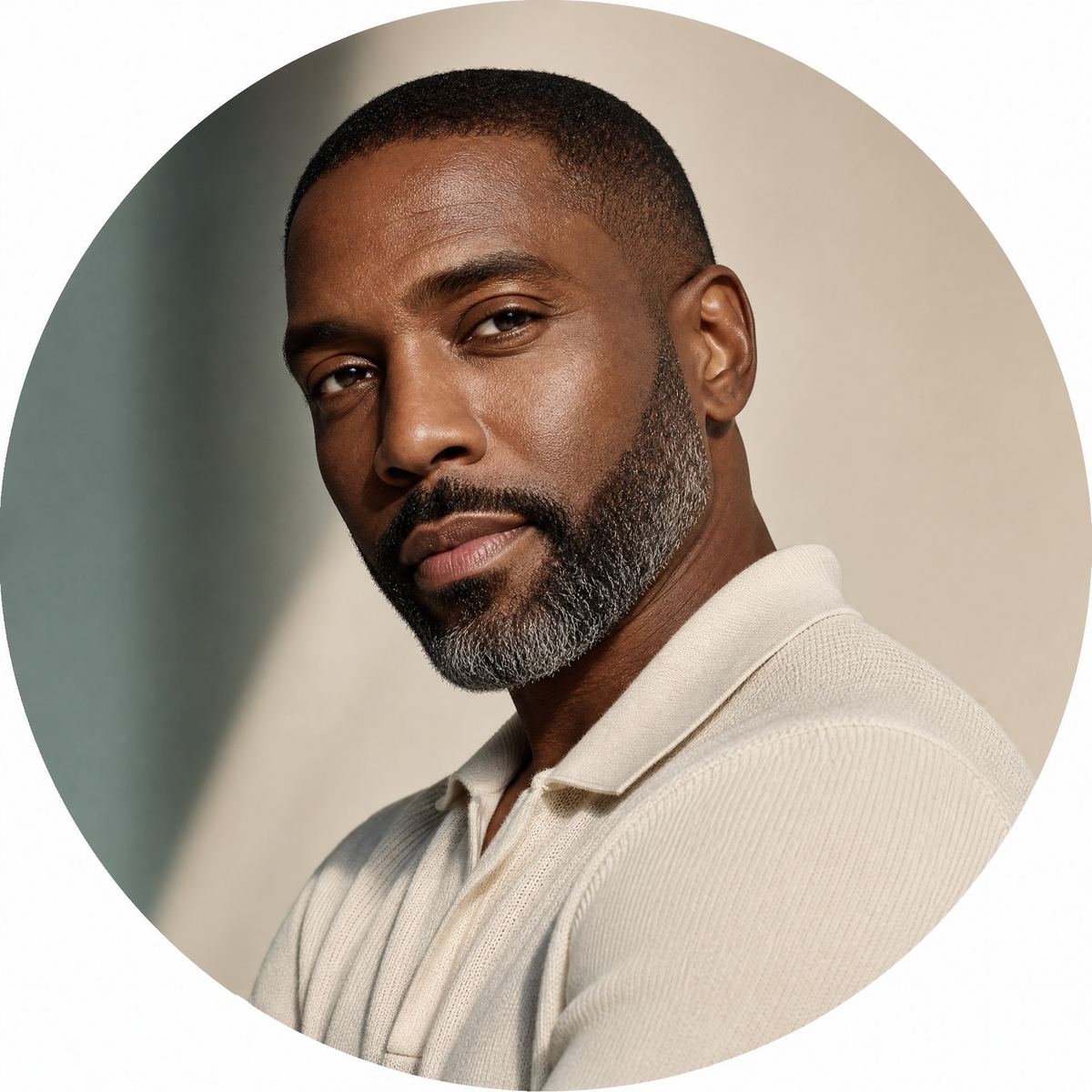 African American man with healthy-looking skin